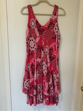 Froccella Sleeveless Dress Made in Italy One Size Cotton Viscose Blend Pattern